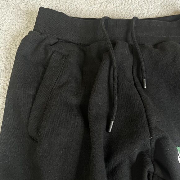 Chinatown Market Jogger Sweatpants Mens Large Black Heavyweight Spellout Roses - Picture 4 of 12